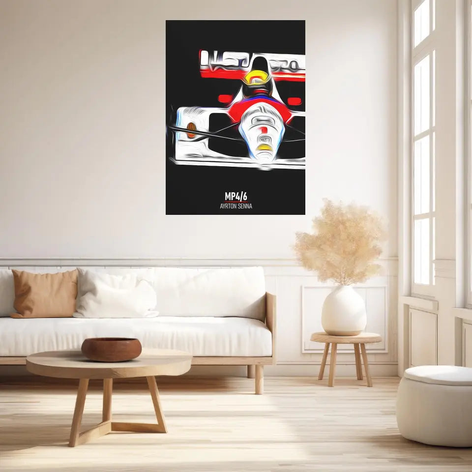 Affiche ou Tableau McLaren MP4 6 Ayrton Senna Formule 1