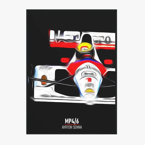 Affiche ou Tableau McLaren MP4 6 Ayrton Senna Formule 1