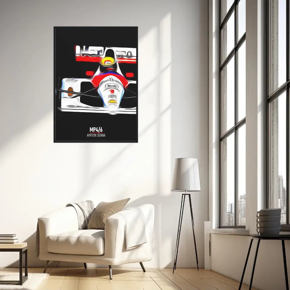 Affiche ou Tableau McLaren MP4 6 Ayrton Senna Formule 1