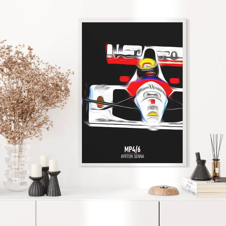 Affiche ou Tableau McLaren MP4 6 Ayrton Senna Formule 1