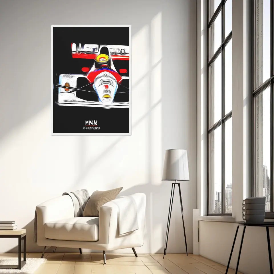 Affiche ou Tableau McLaren MP4 6 Ayrton Senna Formule 1