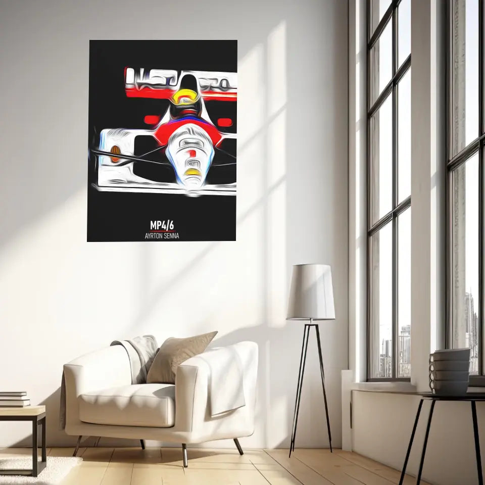 Affiche ou Tableau McLaren MP4 6 Ayrton Senna Formule 1