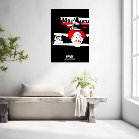 Affiche ou Tableau McLaren MP4 5B Gerhard Berger Formule 1