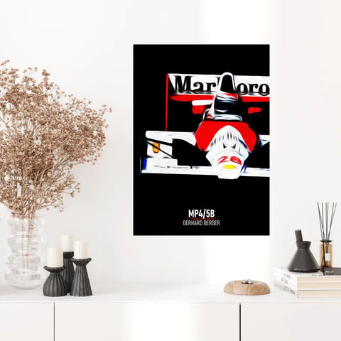 Affiche ou Tableau McLaren MP4 5B Gerhard Berger Formule 1