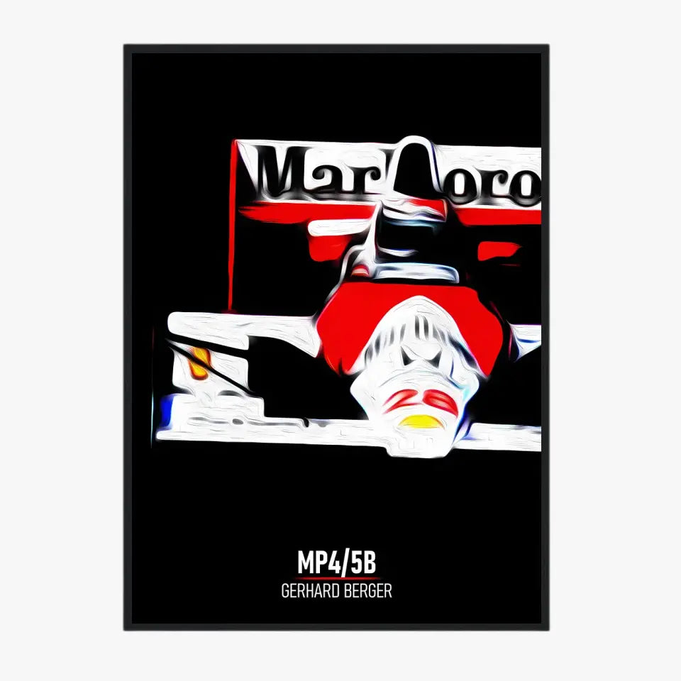 Affiche ou Tableau McLaren MP4 5B Gerhard Berger Formule 1