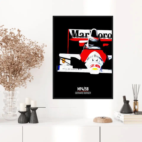Affiche ou Tableau McLaren MP4 5B Gerhard Berger Formule 1