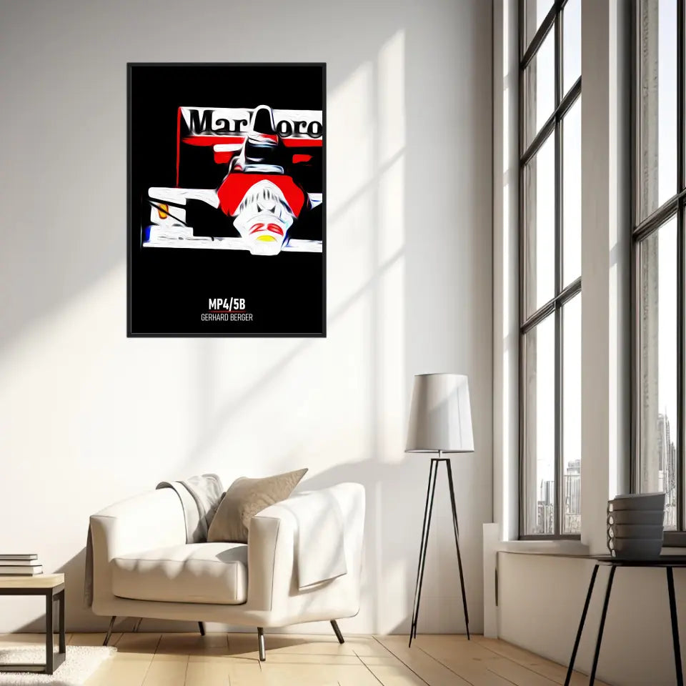 Affiche ou Tableau McLaren MP4 5B Gerhard Berger Formule 1