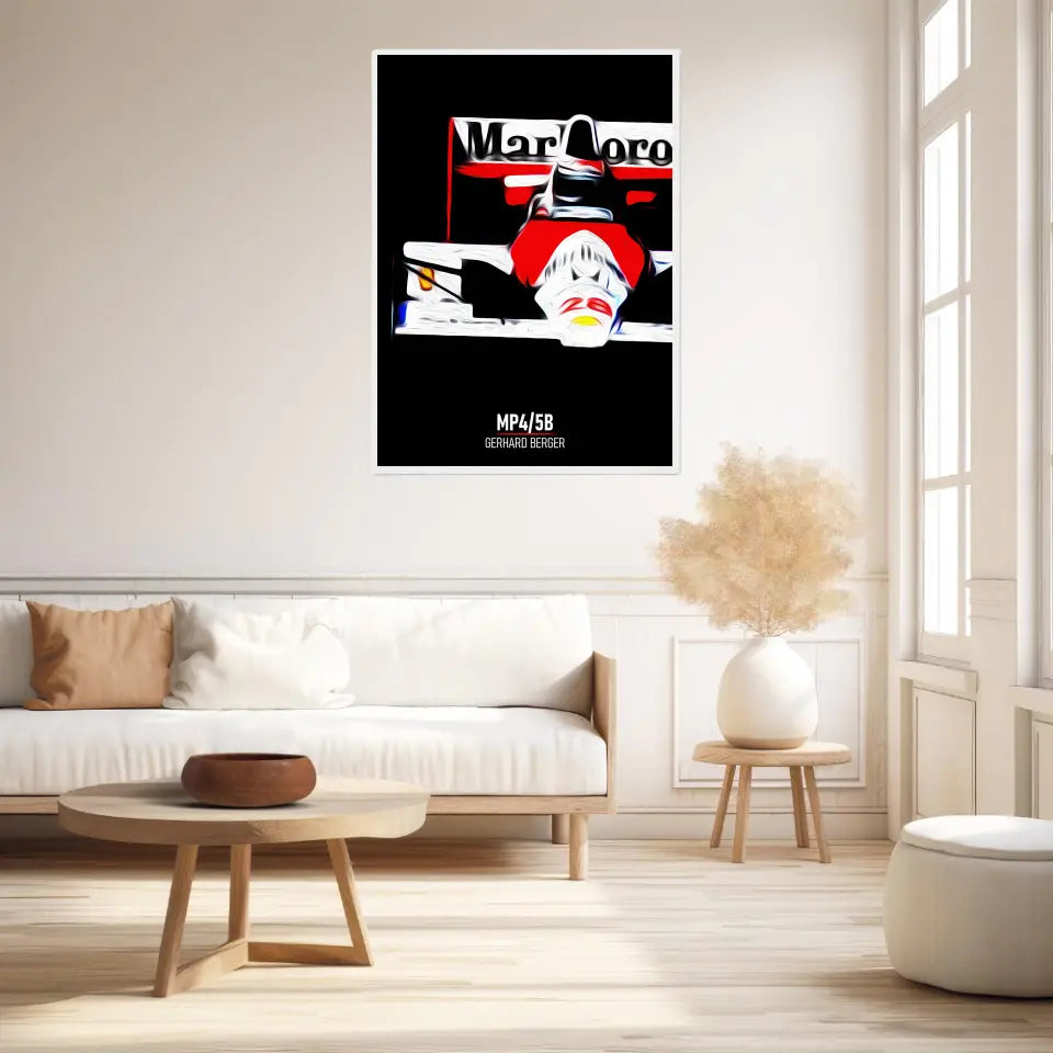 Affiche ou Tableau McLaren MP4 5B Gerhard Berger Formule 1