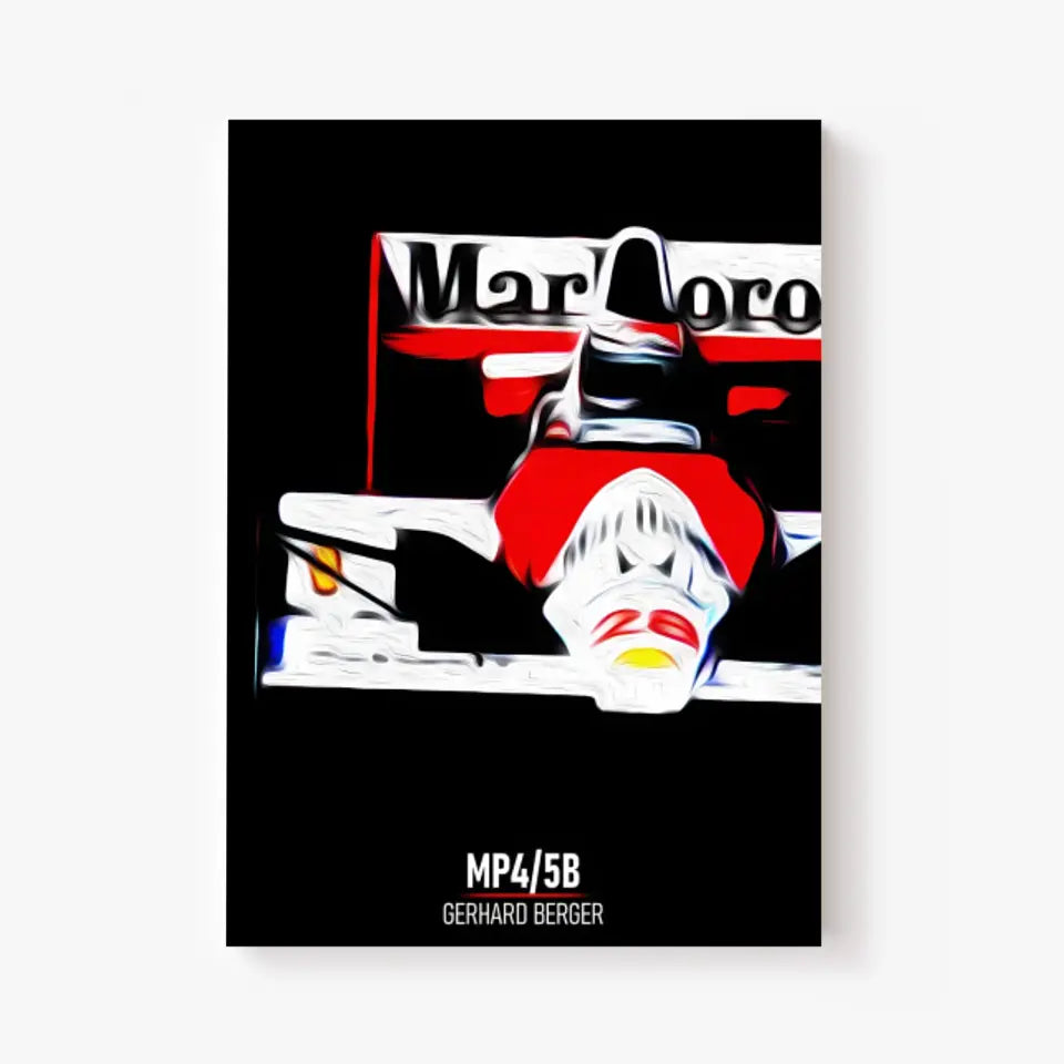 Affiche ou Tableau McLaren MP4 5B Gerhard Berger Formule 1