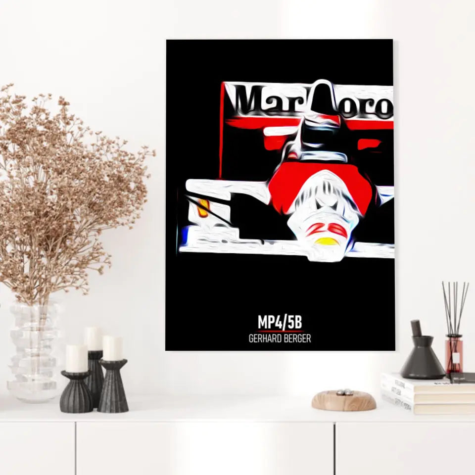 Affiche ou Tableau McLaren MP4 5B Gerhard Berger Formule 1