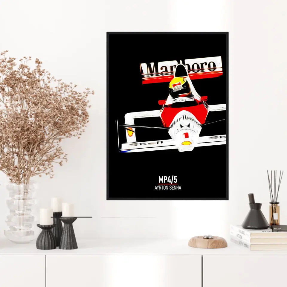Affiche ou Tableau McLaren MP4 5 Ayrton Senna 1989 Formule 1