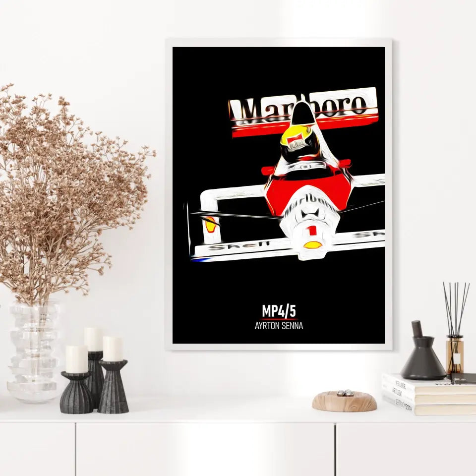 Affiche ou Tableau McLaren MP4 5 Ayrton Senna 1989 Formule 1