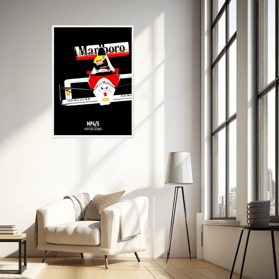 Affiche ou Tableau McLaren MP4 5 Ayrton Senna 1989 Formule 1