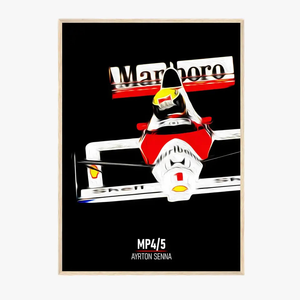 Affiche ou Tableau McLaren MP4 5 Ayrton Senna 1989 Formule 1