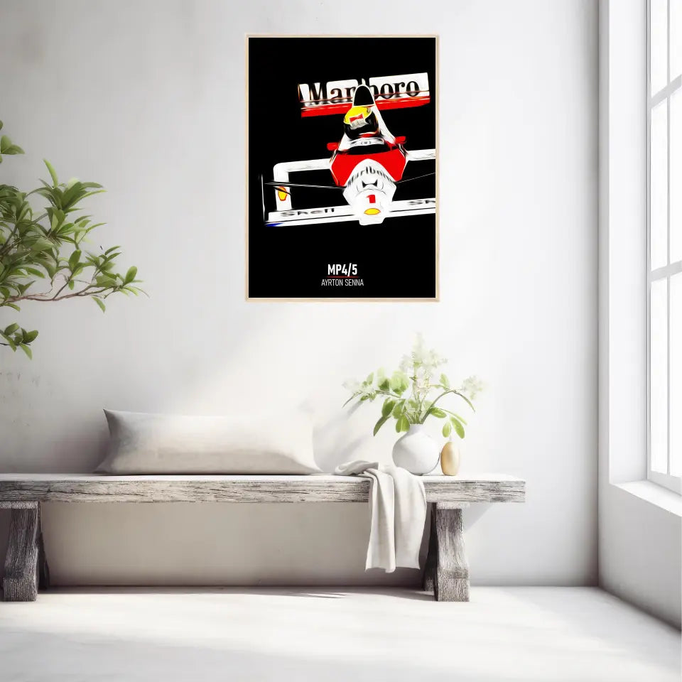 Affiche ou Tableau McLaren MP4 5 Ayrton Senna 1989 Formule 1