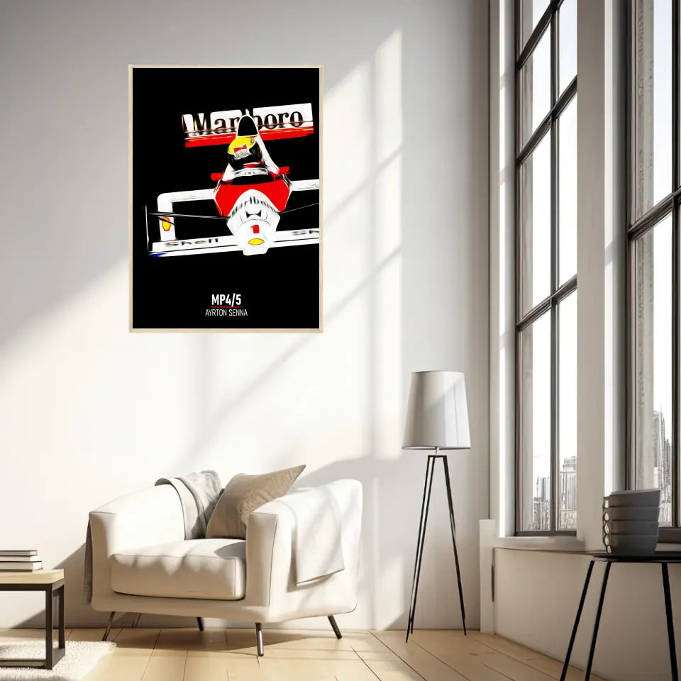 Affiche ou Tableau McLaren MP4 5 Ayrton Senna 1989 Formule 1
