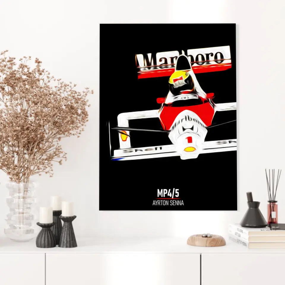 Affiche ou Tableau McLaren MP4 5 Ayrton Senna 1989 Formule 1