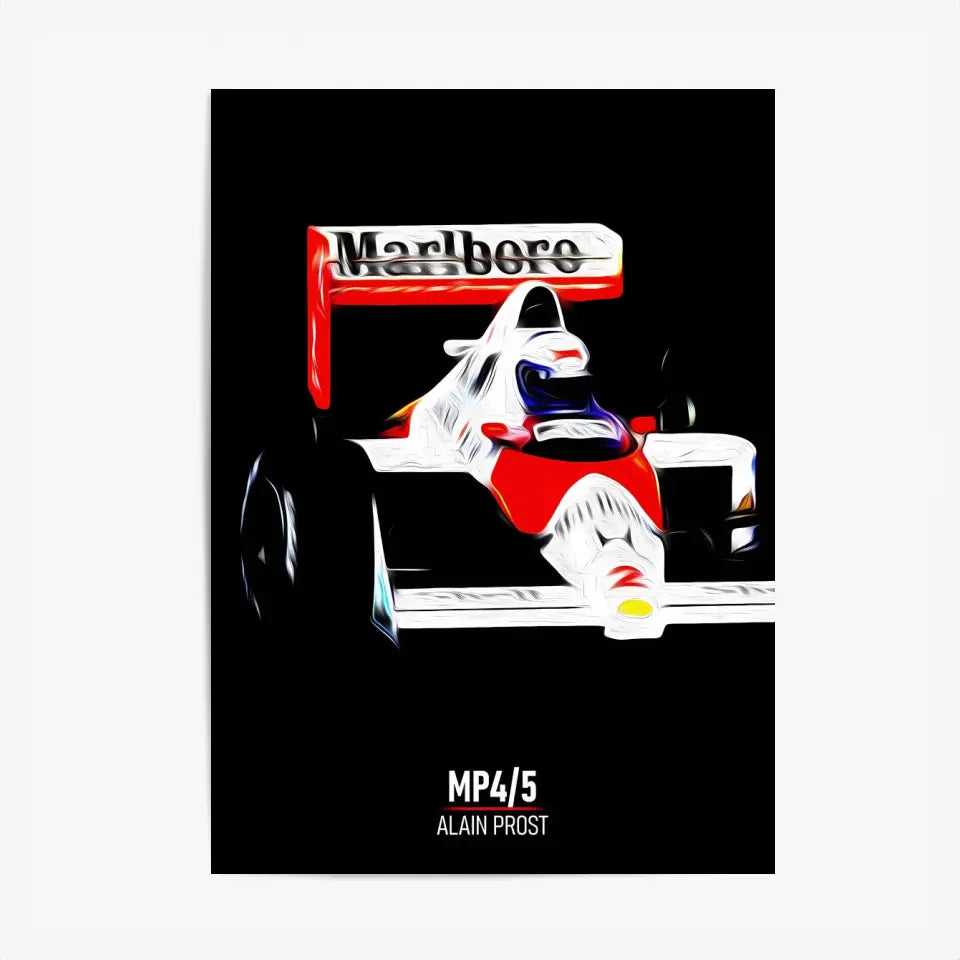 Affiche ou Tableau McLaren MP4 5 Alain Prost Formule 1
