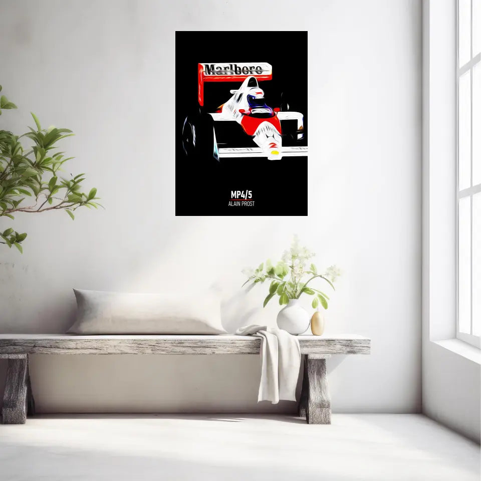 Affiche ou Tableau McLaren MP4 5 Alain Prost Formule 1