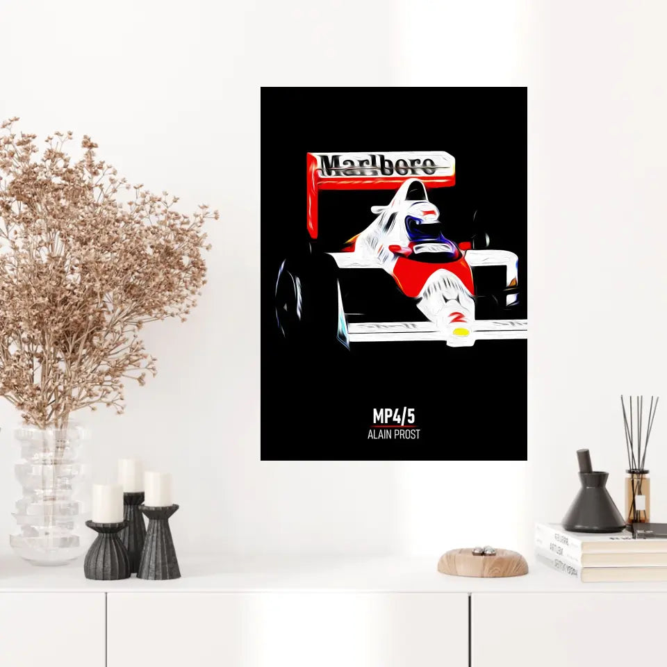 Affiche ou Tableau McLaren MP4 5 Alain Prost Formule 1
