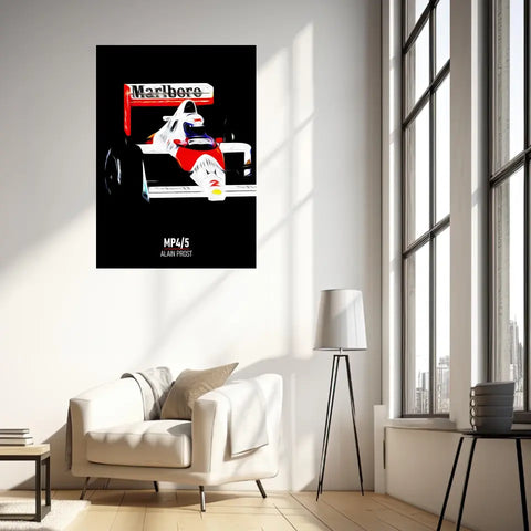 Affiche ou Tableau McLaren MP4 5 Alain Prost Formule 1