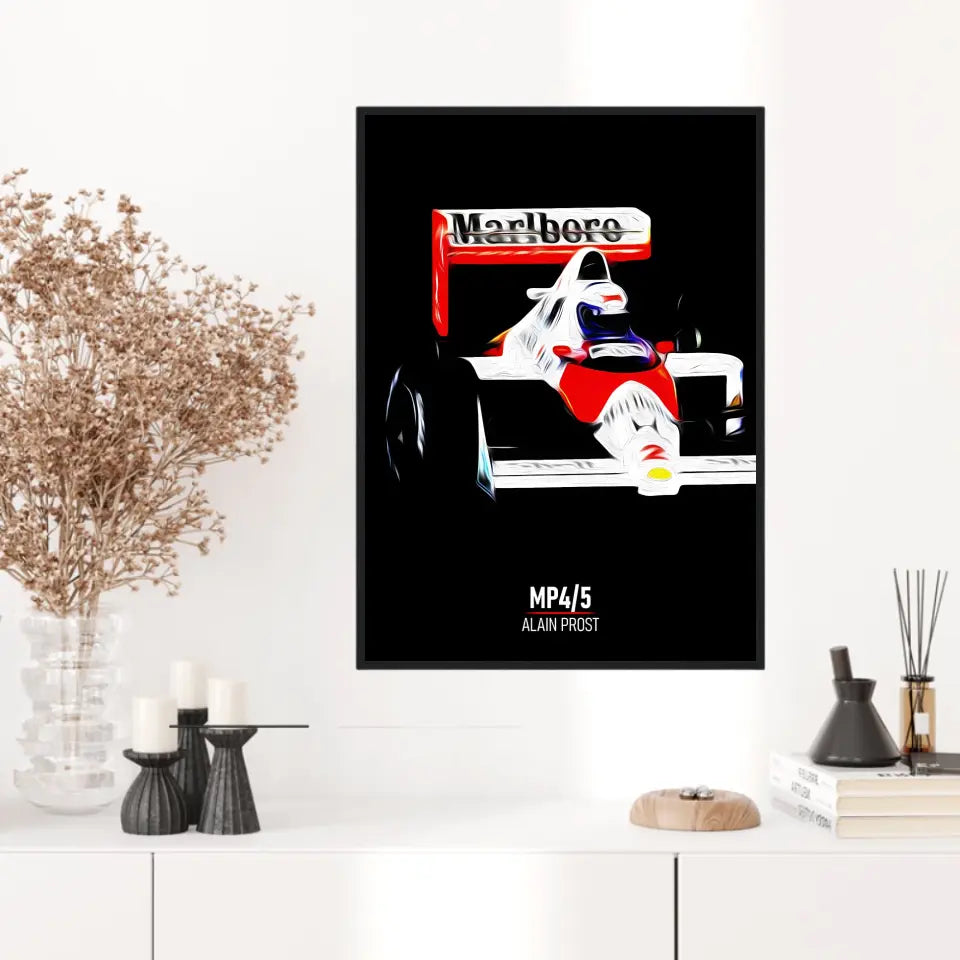 Affiche ou Tableau McLaren MP4 5 Alain Prost Formule 1