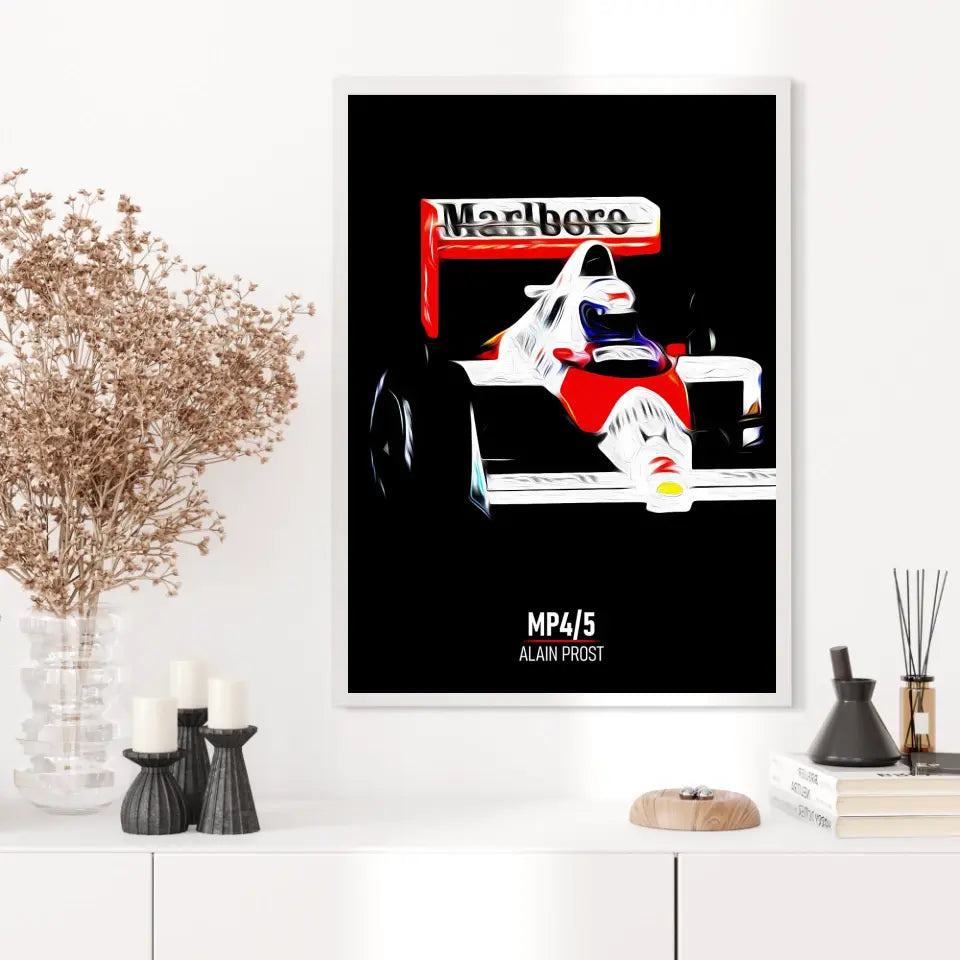 Affiche ou Tableau McLaren MP4 5 Alain Prost Formule 1