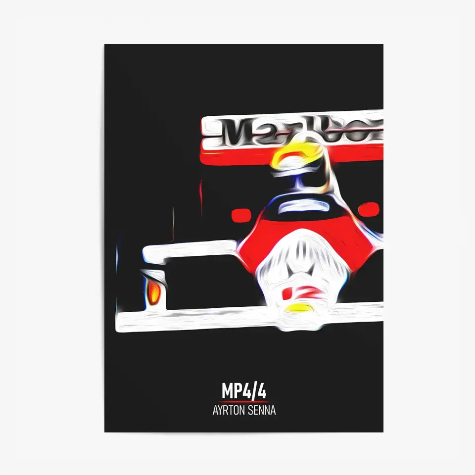 Affiche ou Tableau McLaren MP4 4 Ayrton Senna Formule 1