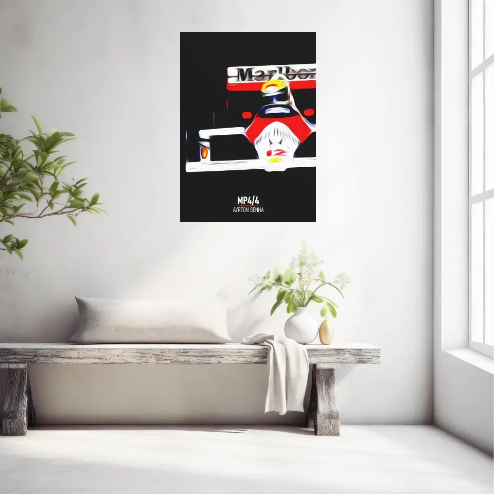 Affiche ou Tableau McLaren MP4 4 Ayrton Senna Formule 1