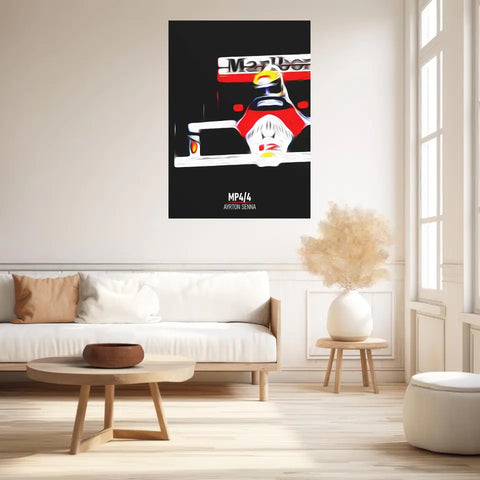 Affiche ou Tableau McLaren MP4 4 Ayrton Senna Formule 1