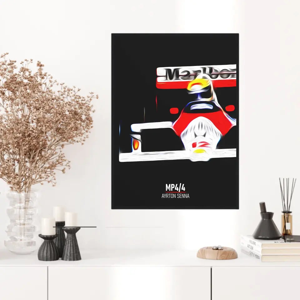 Affiche ou Tableau McLaren MP4 4 Ayrton Senna Formule 1