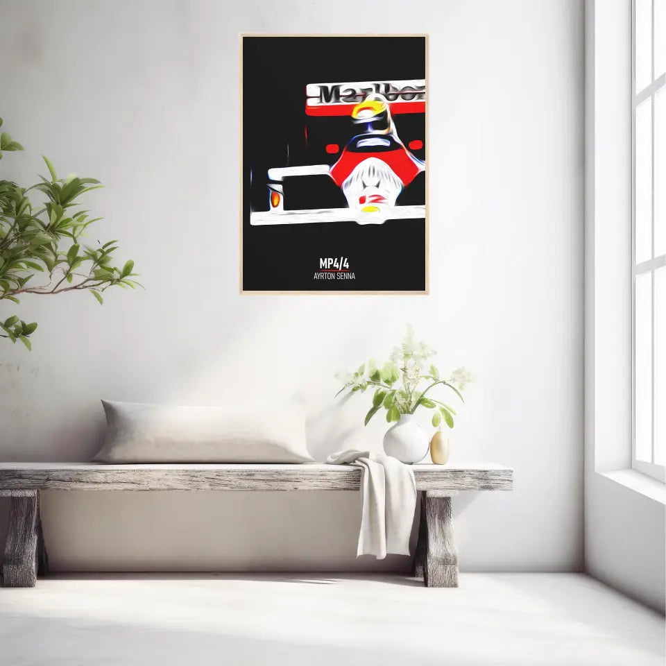 Affiche ou Tableau McLaren MP4 4 Ayrton Senna Formule 1
