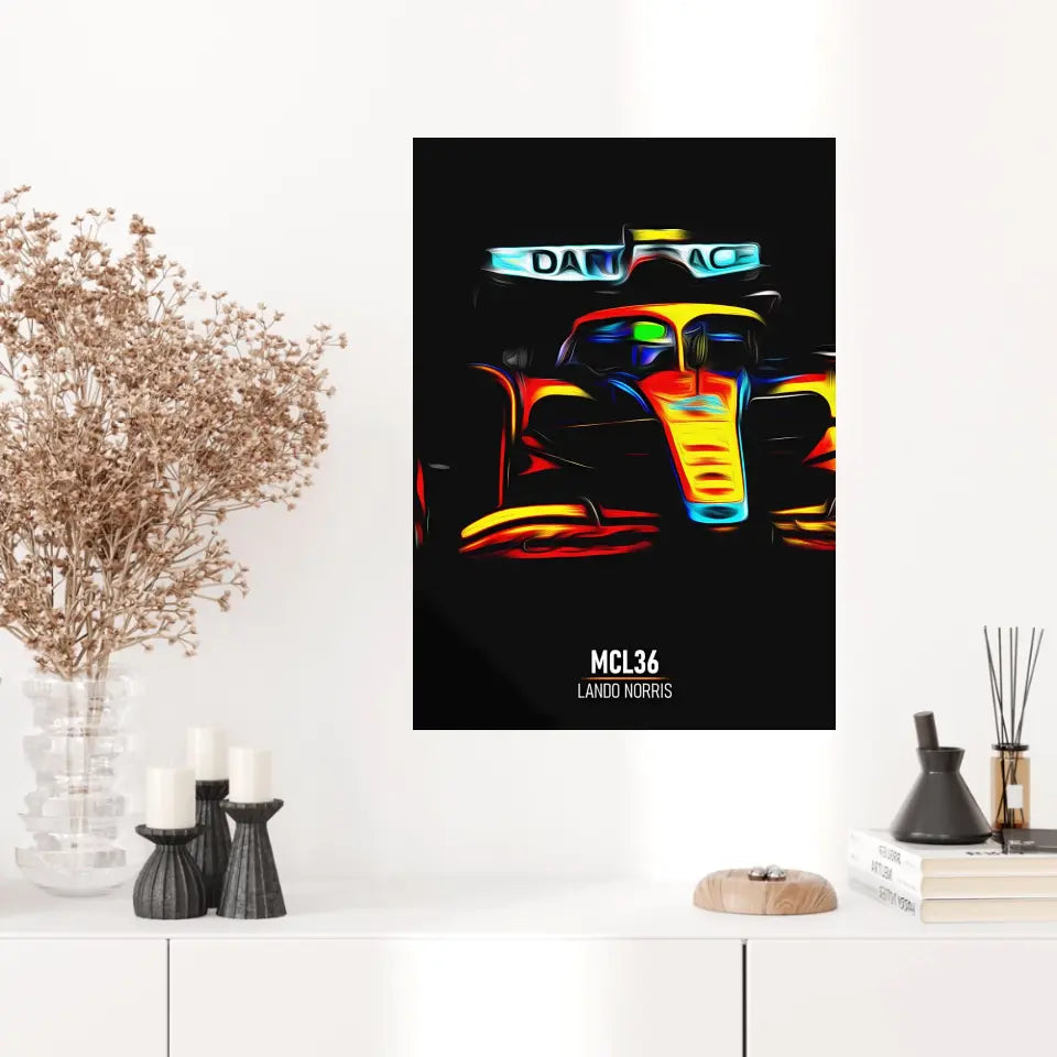 Affiche ou Tableau McLaren MCL36 Lando Norris Formule 1