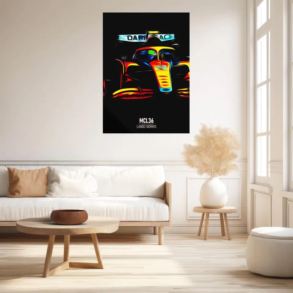 Affiche ou Tableau McLaren MCL36 Lando Norris Formule 1