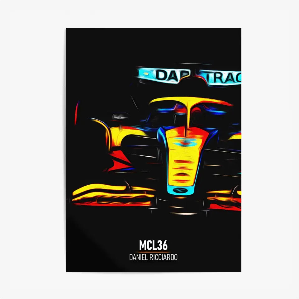 Affiche ou Tableau McLaren MCL36 Daniel Ricciardo Formule 1