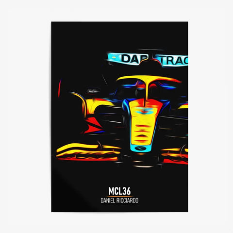 Affiche ou Tableau McLaren MCL36 Daniel Ricciardo Formule 1
