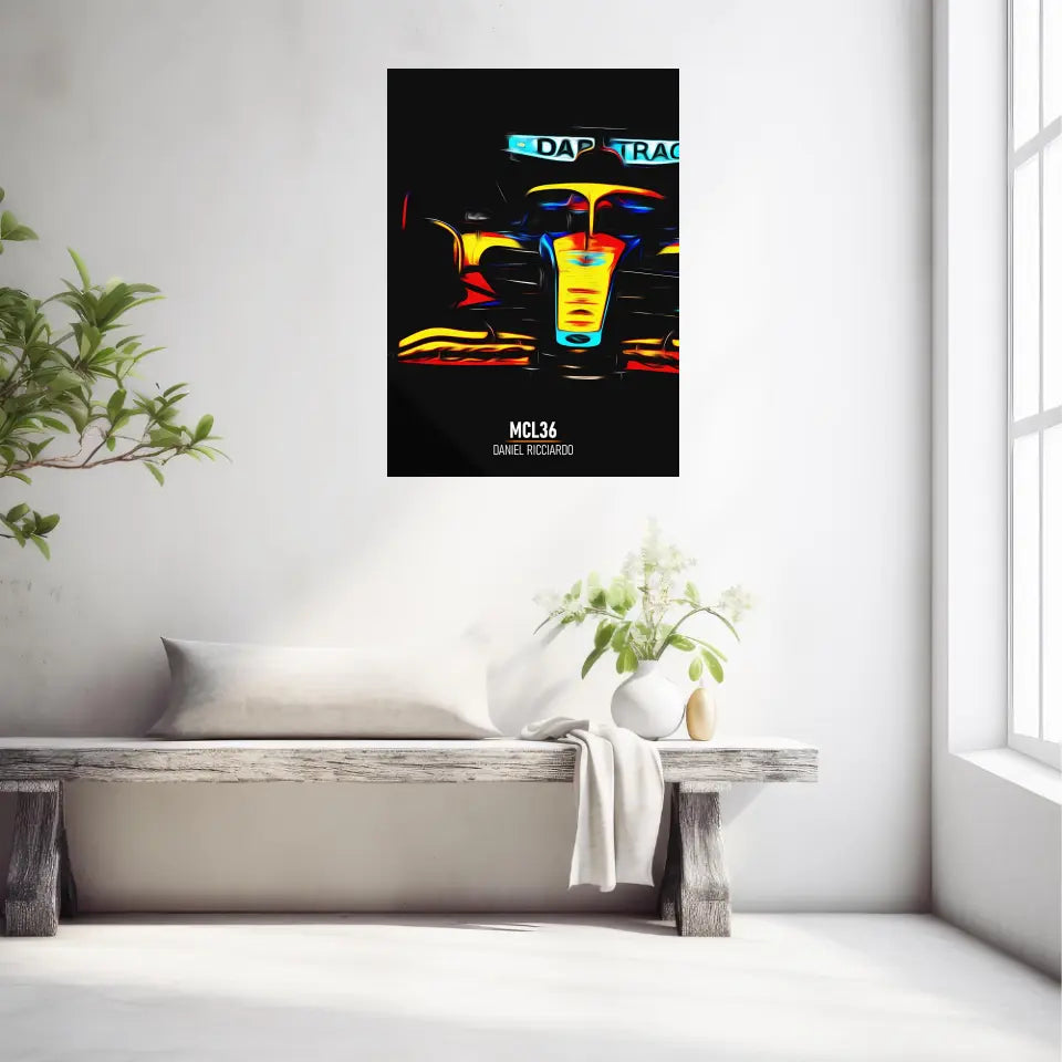 Affiche ou Tableau McLaren MCL36 Daniel Ricciardo Formule 1