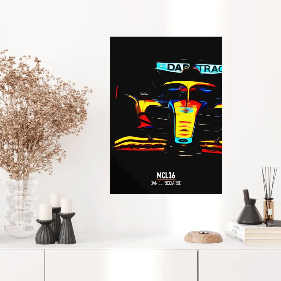 Affiche ou Tableau McLaren MCL36 Daniel Ricciardo Formule 1
