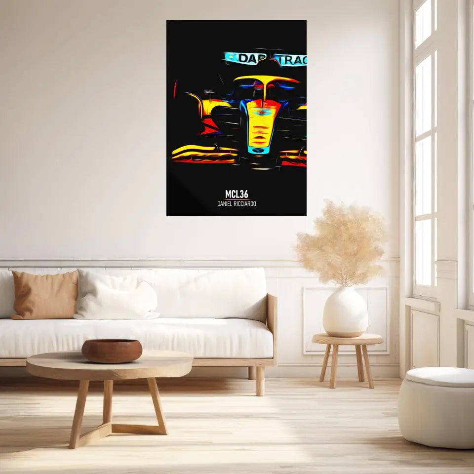 Affiche ou Tableau McLaren MCL36 Daniel Ricciardo Formule 1