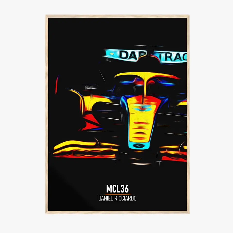 Affiche ou Tableau McLaren MCL36 Daniel Ricciardo Formule 1