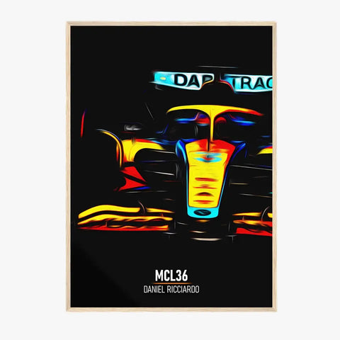 Affiche ou Tableau McLaren MCL36 Daniel Ricciardo Formule 1