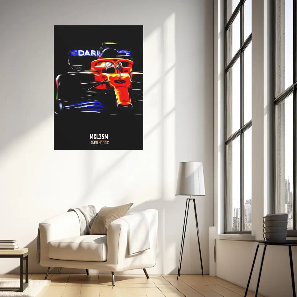 Affiche ou Tableau McLaren MCL35M Lando Norris Formule 1