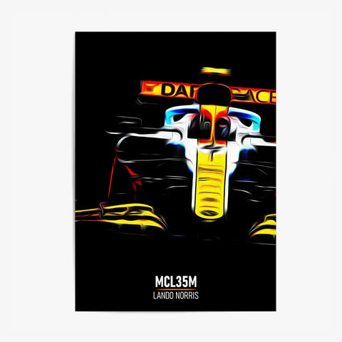 Affiche ou Tableau McLaren MCL35M Lando Norris Gulf Formule 1