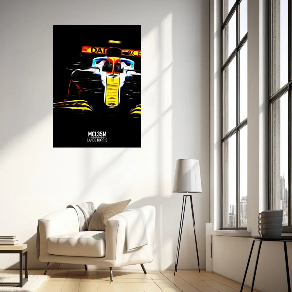 Affiche ou Tableau McLaren MCL35M Lando Norris Gulf Formule 1