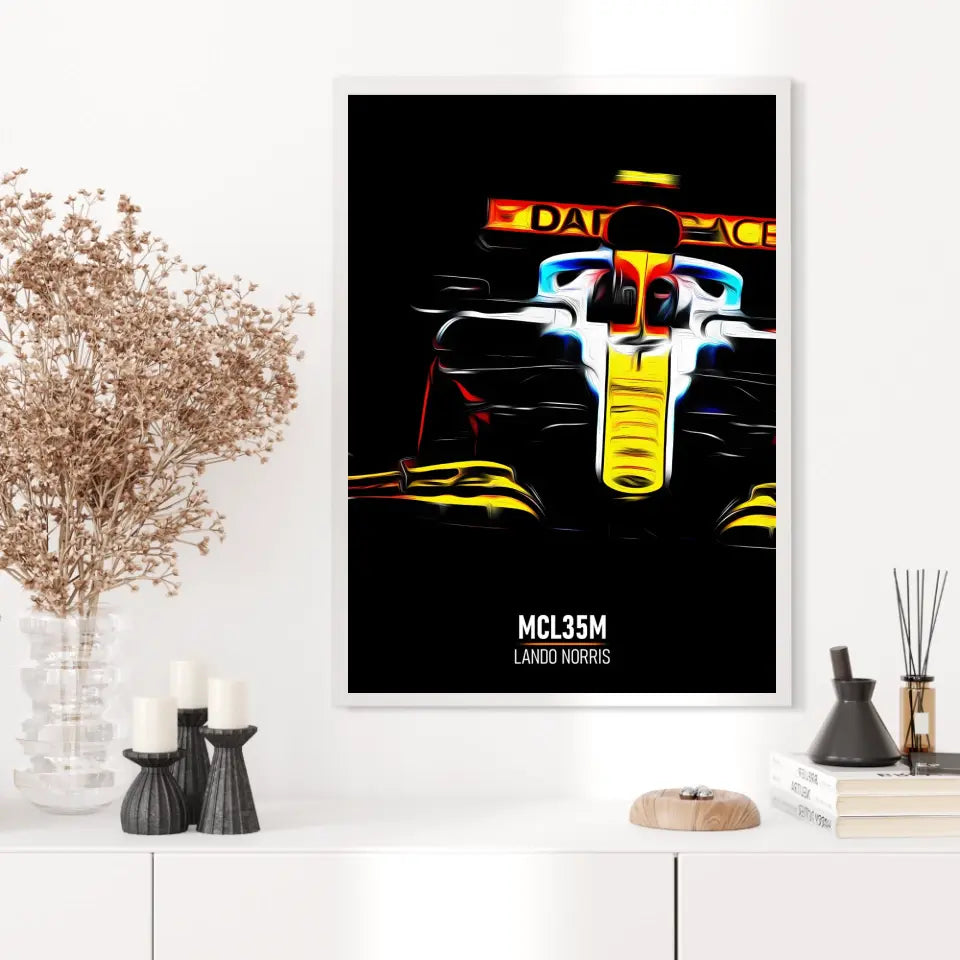 Affiche ou Tableau McLaren MCL35M Lando Norris Gulf Formule 1