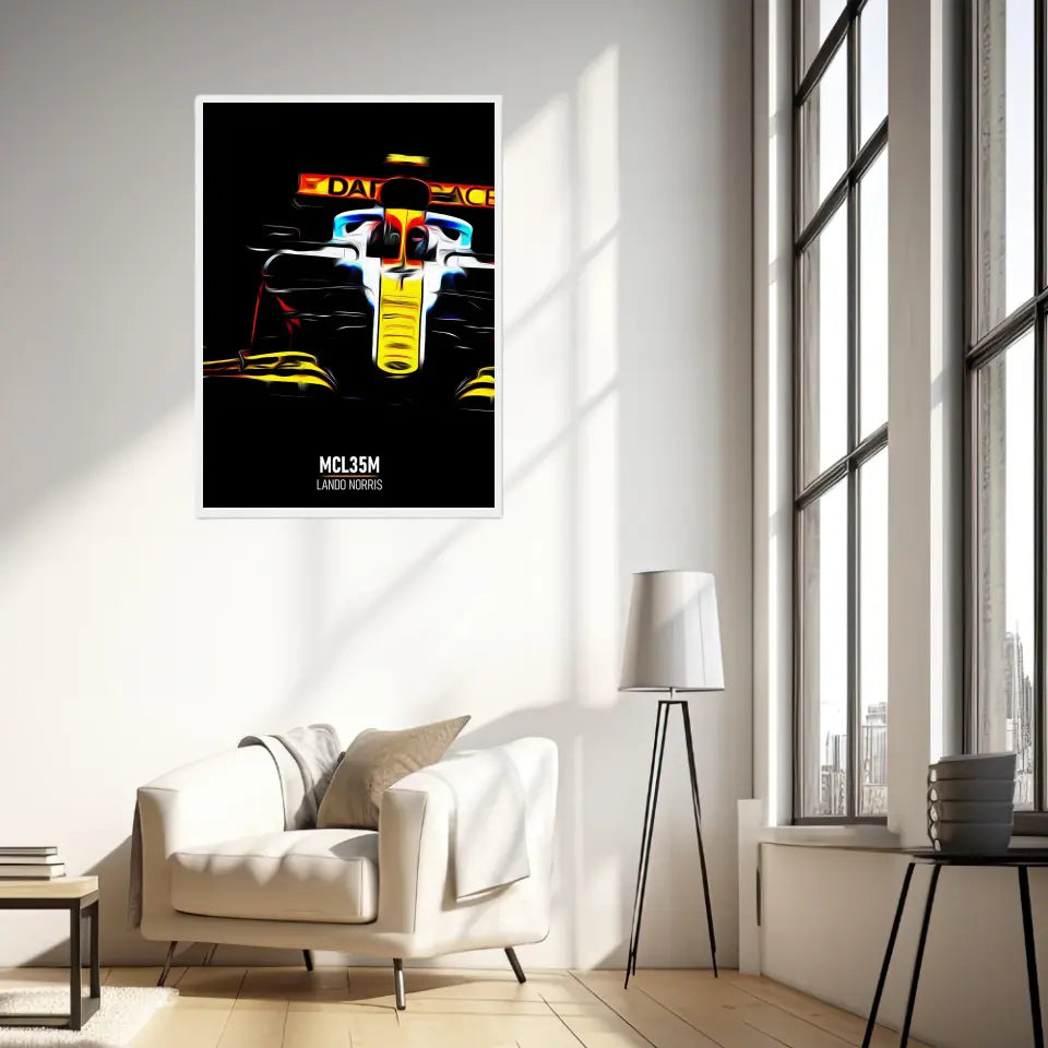 Affiche ou Tableau McLaren MCL35M Lando Norris Gulf Formule 1