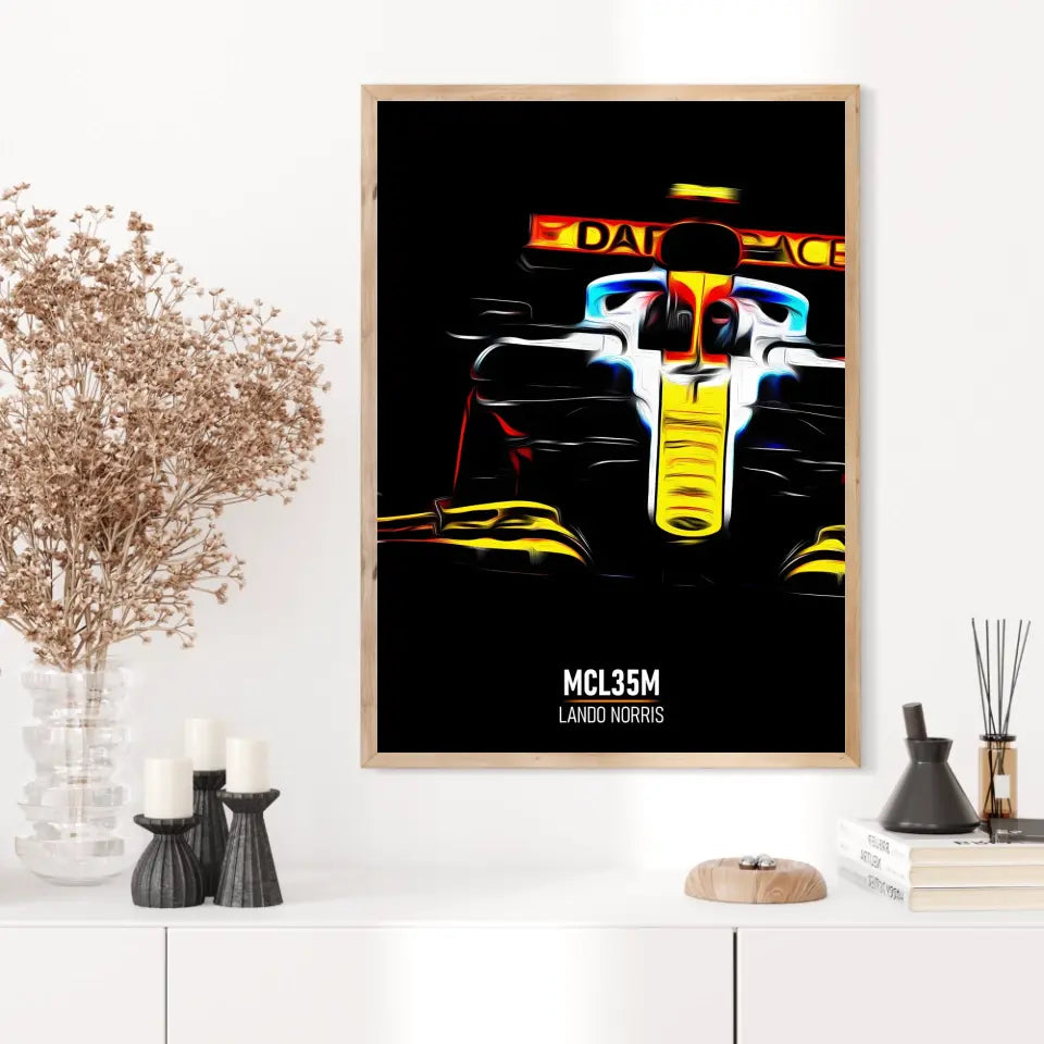 Affiche ou Tableau McLaren MCL35M Lando Norris Gulf Formule 1