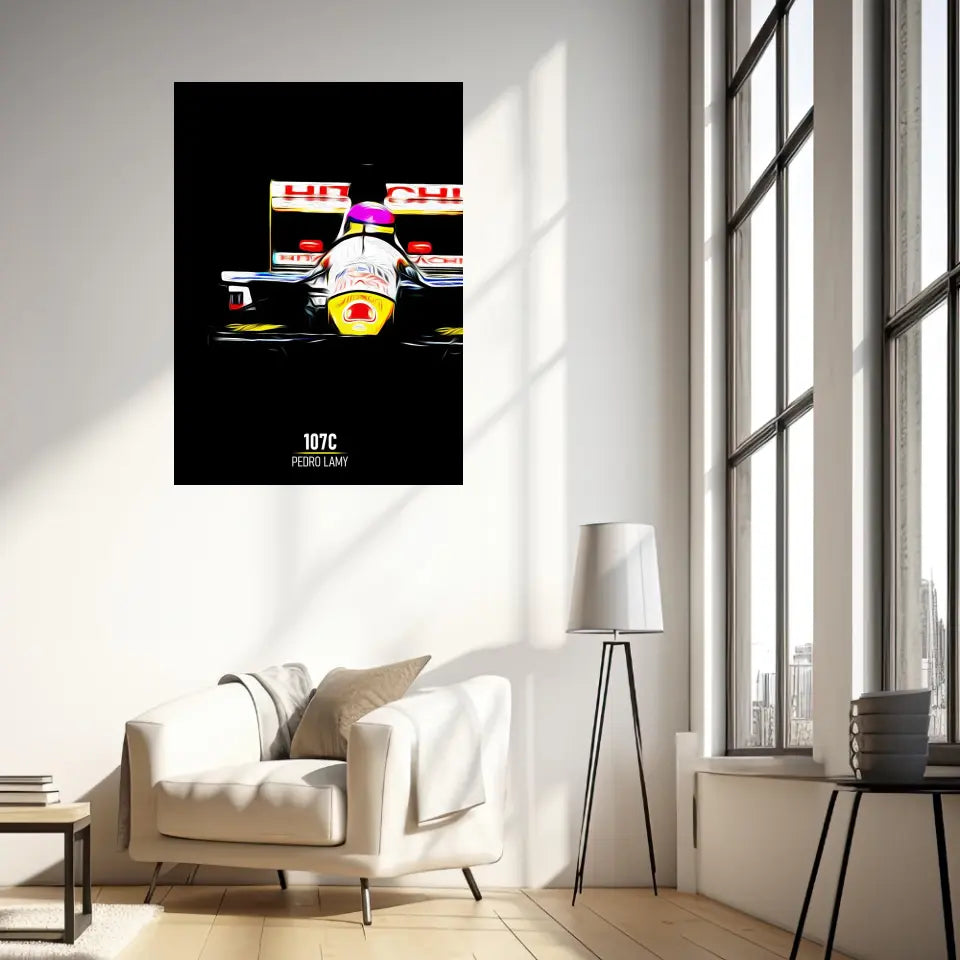 Affiche ou Tableau Lotus 107C Pedro Lamy Formule 1