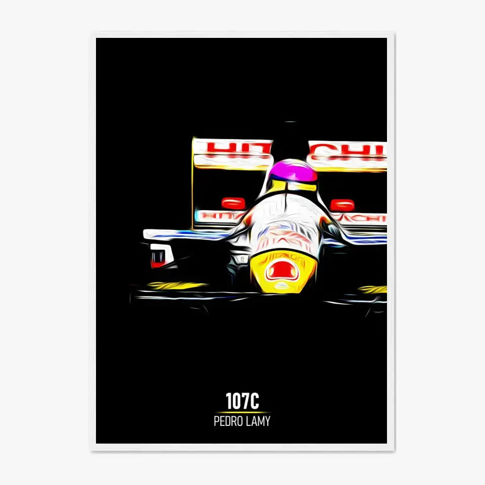 Affiche ou Tableau Lotus 107C Pedro Lamy Formule 1