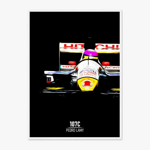 Affiche ou Tableau Lotus 107C Pedro Lamy Formule 1